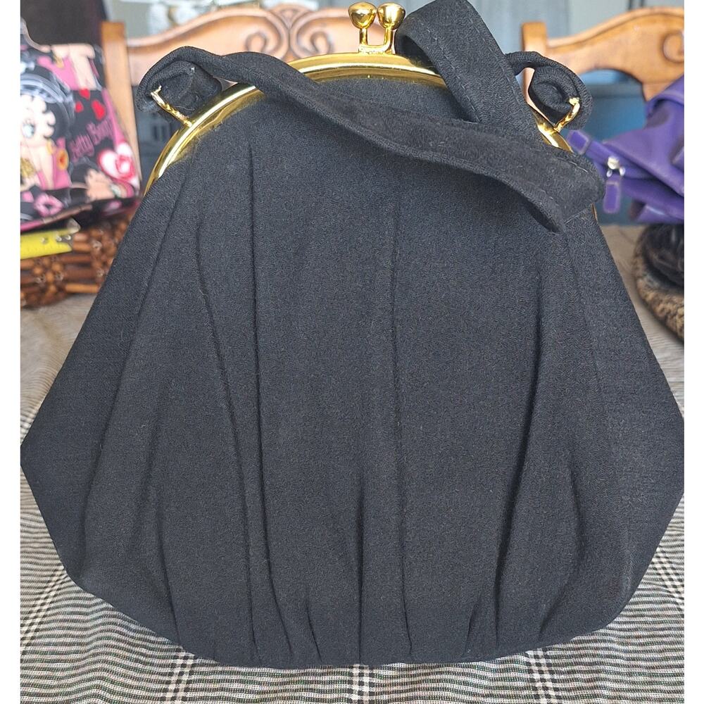 Dover 1960s hand purse & change purse- 9.75”w x 8.5”h- gold-tone trim- excellent